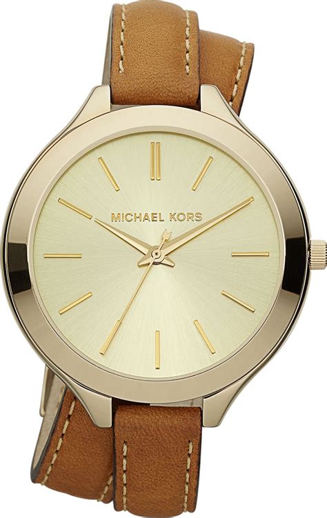 michael kors women's mk2256 runway watch 42mm|Michael Kors Runway Champagne Dial Tan Leather Ladies .